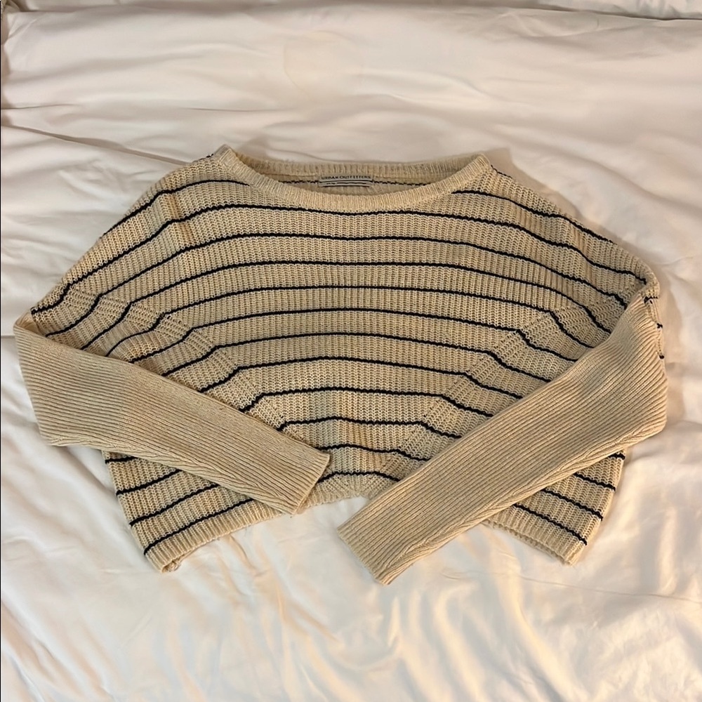 Striped Beige Sweater urban outfitters size xs